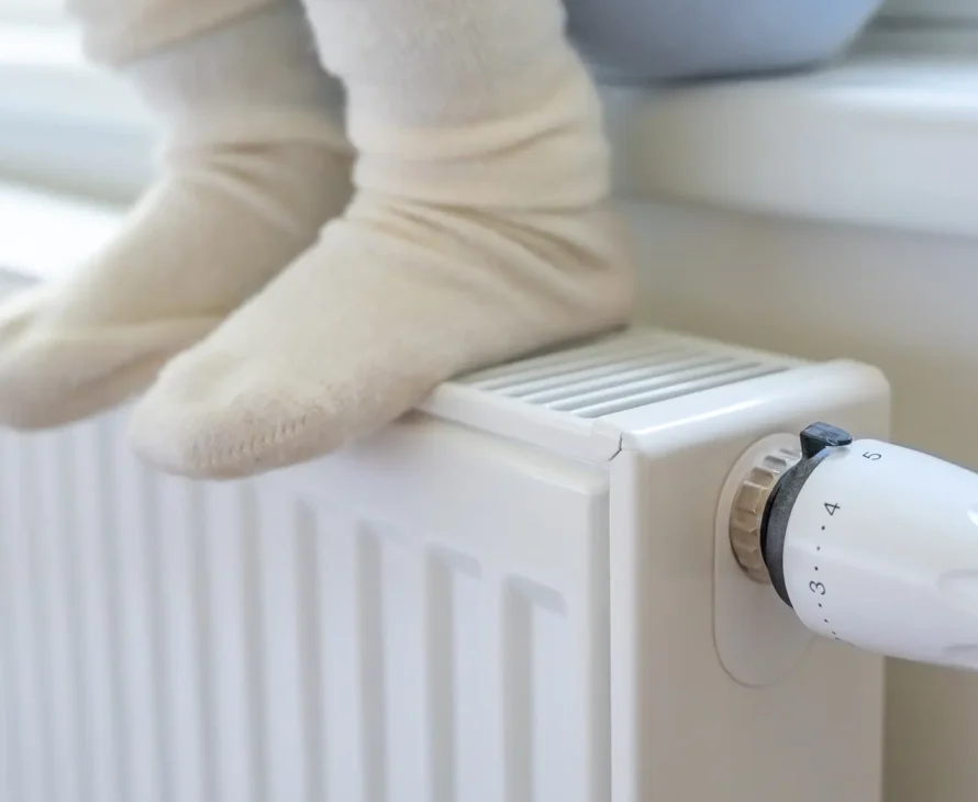 Warm home with radiator after boiler upgrade